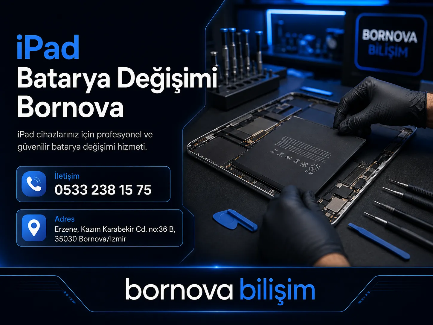 iPad Batarya Değişimi Bornova